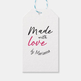 Etiquetas Para Regalos Cute hecho con amor pegatina