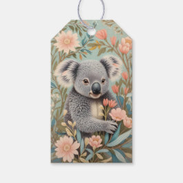 Etiquetas Para Regalos Cute Koala Elegant Pastel Floral