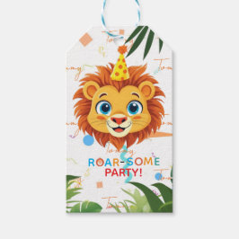 Etiquetas Para Regalos Cute Lion Roar-some Party Jungle Safari Birthday 