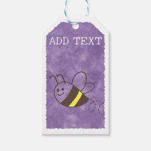 Etiquetas Para Regalos Cute Little Bee Flying Watercolor Baby Shower