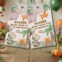 Etiquetas Para Regalos Cute Pastel Dinosaur Thank You 