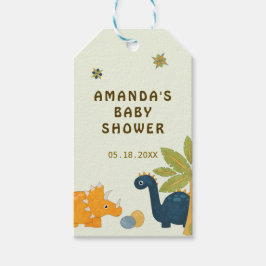 Etiquetas Para Regalos Cute Personalizado Dinosaur Baby Shower
