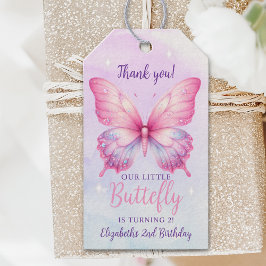 Etiquetas Para Regalos Cute Pink Butterfly Birthday Girl Party