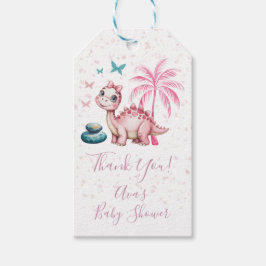Etiquetas Para Regalos Cute Pink Dinosaur Baby Shower Thank You