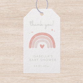 Etiquetas Para Regalos Cute Pink Rainbow Girl Baby Shower Gracias