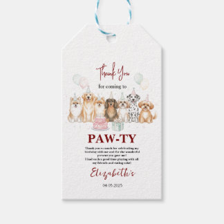 Etiquetas Para Regalos Cute Puppy Dog Boy 1st Birthday | Pawty Time First