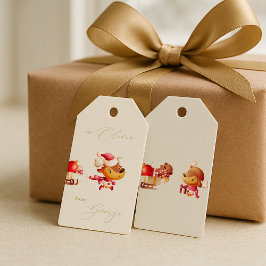 Etiquetas Para Regalos Cute Reindeer Christmas Gift Tag | To & From
