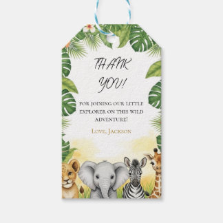 Etiquetas Para Regalos Cute Safari Baby Animals Thank You Gift Tag