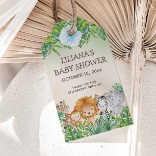 Etiquetas Para Regalos Cute Safari Jungle Animals Boy Baby Shower