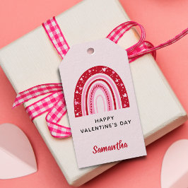 Etiquetas Para Regalos Cute San Valentín Arcoíris Personalizado