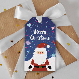 Etiquetas Para Regalos Cute Santa Claus Winter Wonderland Feliz Navidad