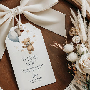 Etiquetas Para Regalos Cute Teddy Bear Boy Baby Shower Gracias Favor