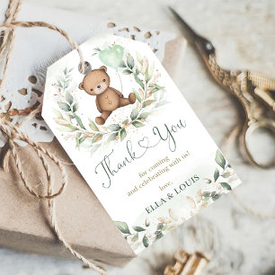 Etiquetas Para Regalos Cute Teddy Bear Greeneration Gold Eucalyptus Wreat