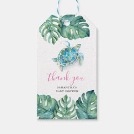 Etiquetas Para Regalos Cute Tropical Watercolor Sea Turtle Favor
