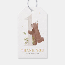 Cute Watercolor Bear Woodland Primera fiesta de cu