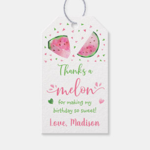 Etiquetas Para Regalos Cute Watermelon Gracias A Un Melón Cumpleaños