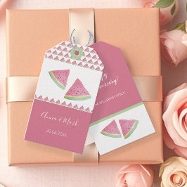 Etiquetas Para Regalos Cute Watermelon Watercolor Pintado a mano