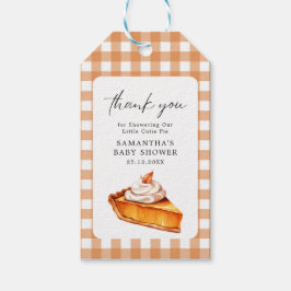 Etiquetas Para Regalos Cutie Pie Pumpkin Fall Baby Shower Gingham