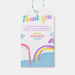 Etiquetas Para Regalos Cuties Splish Splash Pad Water Park Chica Cumpleañ