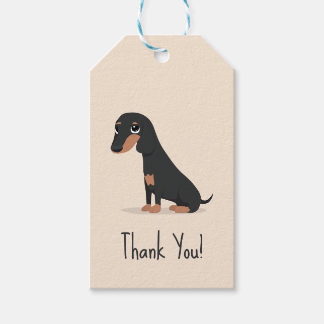 Etiquetas Para Regalos Dachshund (Anverso)