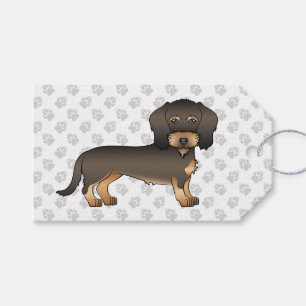 Etiquetas Para Regalos Dachshund de pelo áspero jabalí Perro de dibujos a
