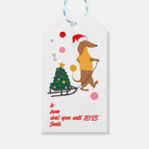 Dachshund Doxie Winnie Dog Perro Navidades brillan