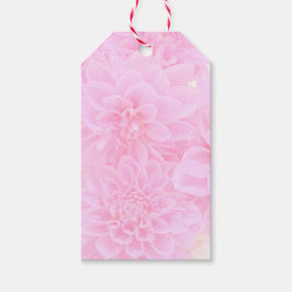 Etiquetas Para Regalos Dahlias En Rosa Suave
