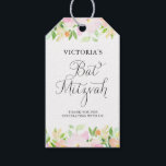 Etiquetas Para Regalos Dainty Watercolor Floral Bat Mitzvah Gracias<br><div class="desc">Una elegante y femenina floral Bat Mitzvah agradecida etiqueta regalo con flores pastel de color acuático y escritura caprichosa. Esta invitación es el acento perfecto para las bolsas de favores.</div>