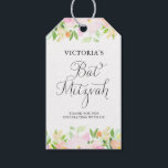 Etiquetas Para Regalos Dainty Watercolor Floral Bat Mitzvah Gracias<br><div class="desc">Una elegante y femenina floral Bat Mitzvah agradecida etiqueta regalo con flores pastel de color acuático y escritura caprichosa. Esta invitación es el acento perfecto para las bolsas de favores.</div>