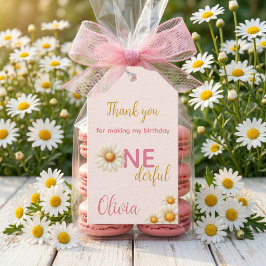 Etiquetas Para Regalos Daisy 1st Birthday  Isn't She ONEderful Pink Favor