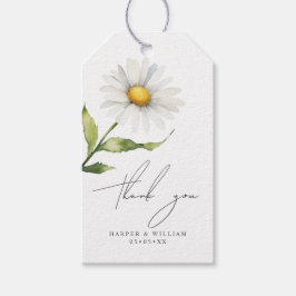 Etiquetas Para Regalos Daisy acuarela gracias