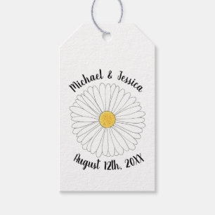Etiquetas Para Regalos Daisy Flower Floral Garden Bridal Shower Boda