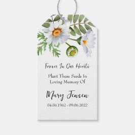 Etiquetas Para Regalos Daisy Seed Packet Memorial Funeral Tags de regalo