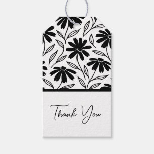 Etiquetas Para Regalos Dalias de Tinta Negra Fiesta de Despedida de Solte