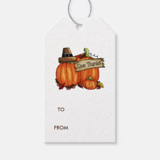 Etiquetas Para Regalos Dar las gracias Calabaza