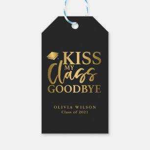 Etiquetas Para Regalos Dar un beso de despedida a mi clase por el favor d