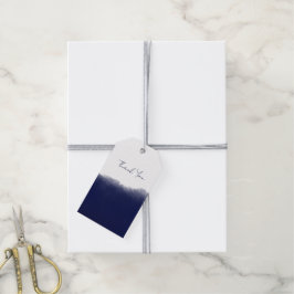 Etiquetas Para Regalos Dark Navy Watercolor