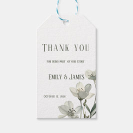 Etiquetas Para Regalos Dark Sage Green Botanical Wedding