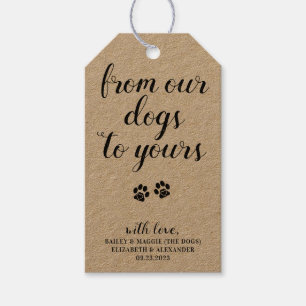 Etiquetas Para Regalos De nuestros perros Biscuit Bar Perro Tratar Favor