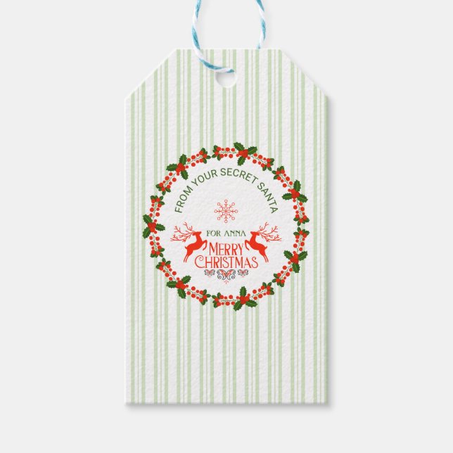 Etiquetas Para Regalos de santa pegatinas (Anverso)