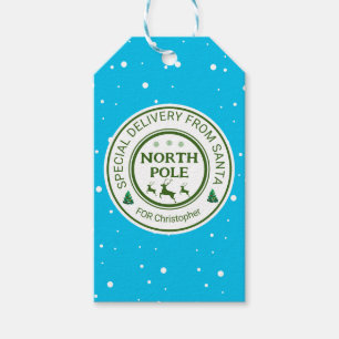 Etiquetas Para Regalos de santa pegatinas polo norte