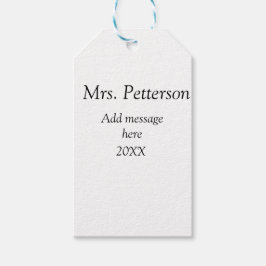 Etiquetas Para Regalos De vuelta a la apreciación de los profesores escol