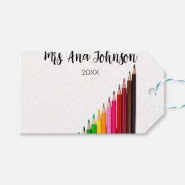 Etiquetas Para Regalos De vuelta a la escuela los lápices de colores añad