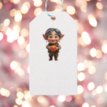 Dearie Navidades Elf White Gift Tags
