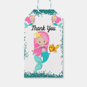 Etiquetas Para Regalos Debajo de la sirena del mar gracias