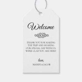 Etiquetas Para Regalos Deco Flourish Boda Bag de bienvenida