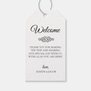 Etiquetas Para Regalos Deco Flourish Boda Bag de bienvenida