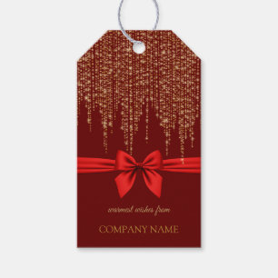 Etiquetas Para Regalos Decoración Cinta Roja Navidades de la Compañía
