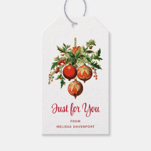 Etiquetas Para Regalos Decoraciones de árbol de Navidad de Guay retro
