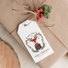 Etiquetas Para Regalos Deer de vacaciones festivas
